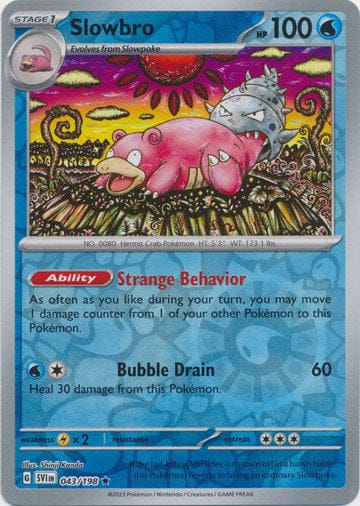 Karta Pokémon - Scarlet & Violet - 043/198 - Slowbro (Reverse Holo)