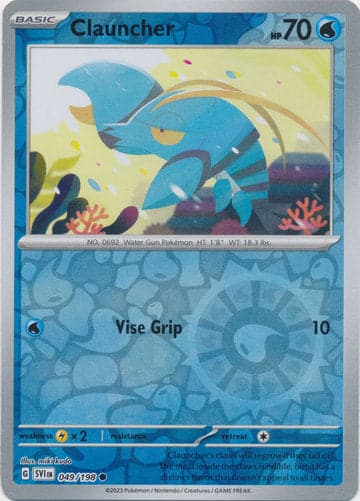 Karta Pokémon - Scarlet & Violet - 049/198 - Clauncher (Reverse Holo)