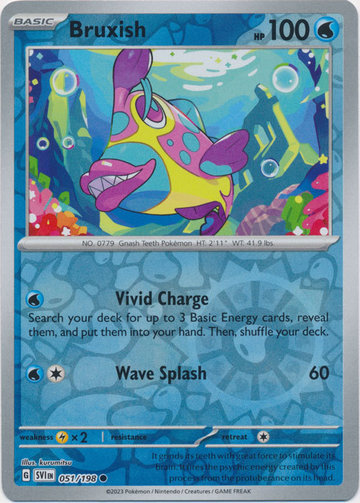 Karta Pokémon - Scarlet & Violet - 051/198 - Bruxish (Reverse Holo)