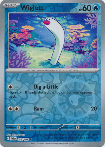 Karta Pokémon - Scarlet & Violet - 056/198 - Wiglett (Reverse Holo)