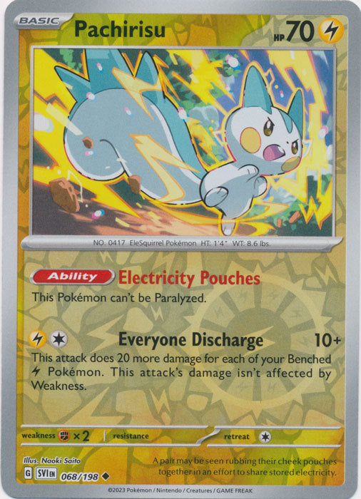 Karta Pokémon - Scarlet & Violet - 068/198 - Pachirisu (Reverse Holo)