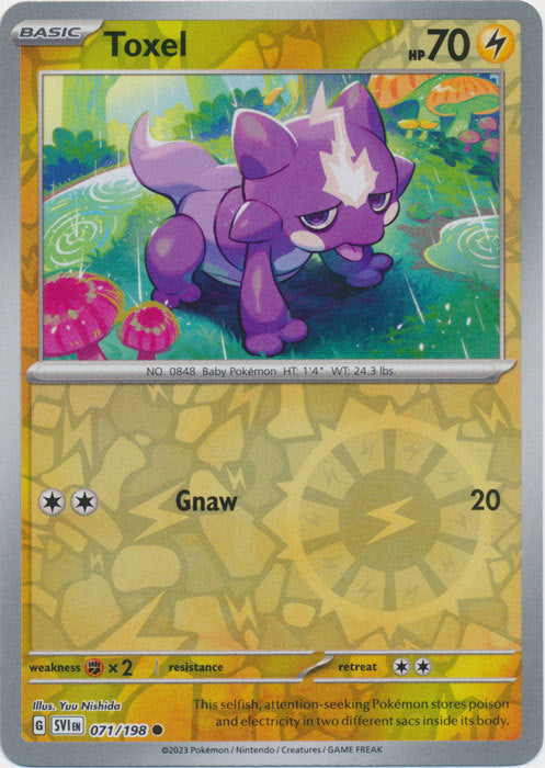 Karta Pokémon - Scarlet & Violet - 071/198 - Toxel (Reverse Holo)