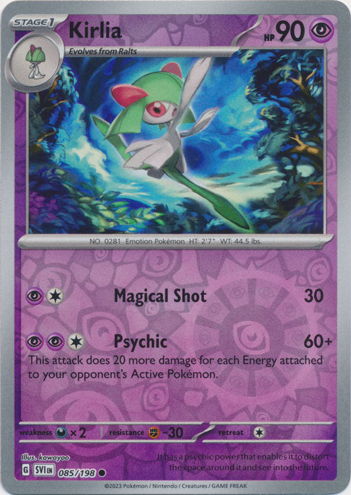 Karta Pokémon - Scarlet & Violet - 085/198 - Kirlia (Reverse Holo)