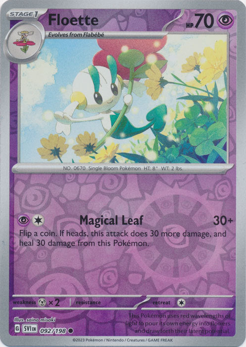 Karta Pokémon - Scarlet & Violet - 092/198 - Floette (Reverse Holo)