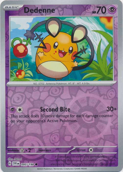 Karta Pokémon - Scarlet & Violet - 095/198 - Dedenne (Reverse Holo)