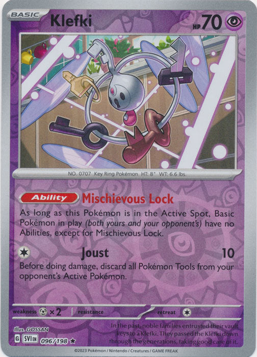 Karta Pokémon - Scarlet & Violet - 096/198 - Klefki (Reverse Holo)