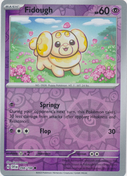 Karta Pokémon - Scarlet & Violet - 098/198 - Fidough (Reverse Holo)
