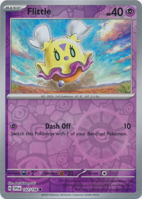 Karta Pokémon - Scarlet & Violet - 102/198 - Flittle (Reverse Holo)