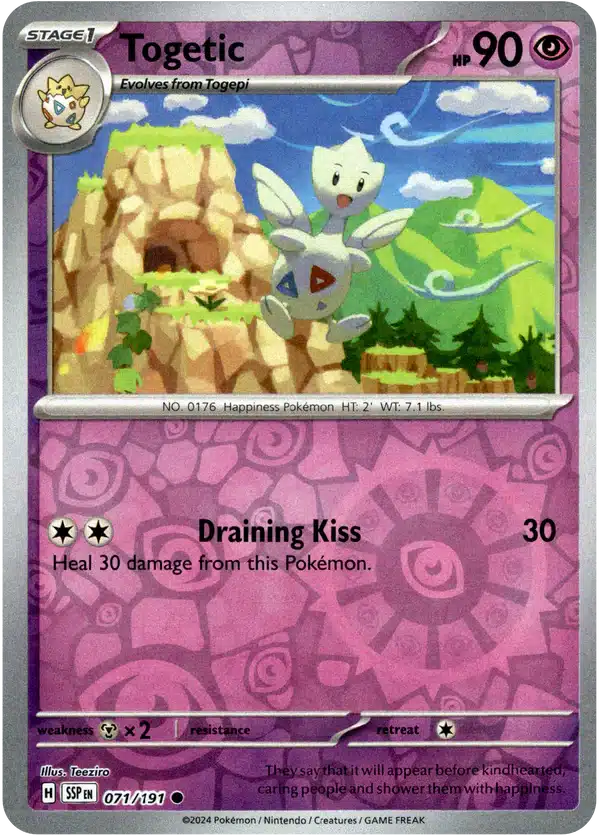 Karta Pokémon - Surging Sparks - 071/191 - Togetic (Reverse Holo)