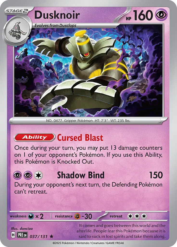 Prismatic Evolutions - 037/131 - Dusknoir (Holo)