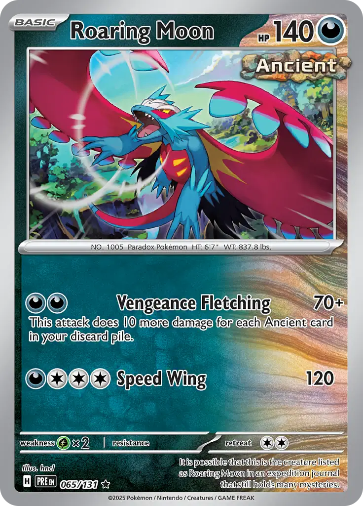 ポケモンカードゲーム moon Karta Pokémon - Paradox Rift - 251/182 - Roaring Moon ex