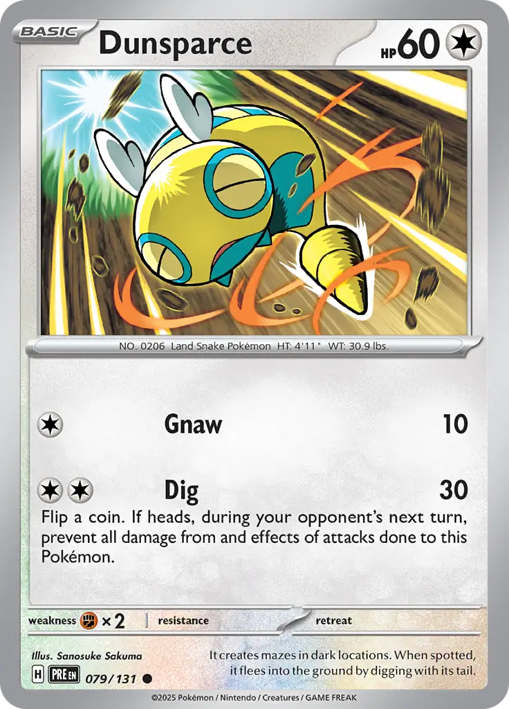 Prismatic Evolutions - 079/131 - Dunsparce