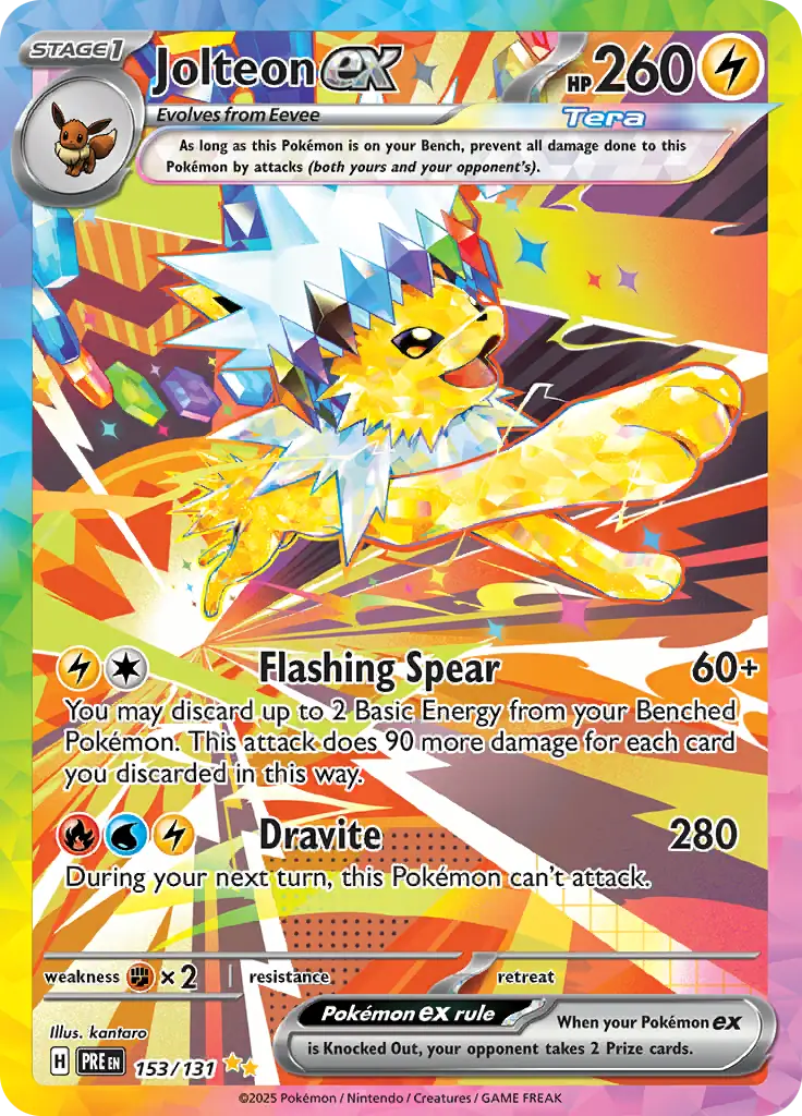 売れ筋がひ新作！ 153/131 - Evolutions Prismatic - Pokémon Karta - ex Jolteon ポケモンカードゲーム