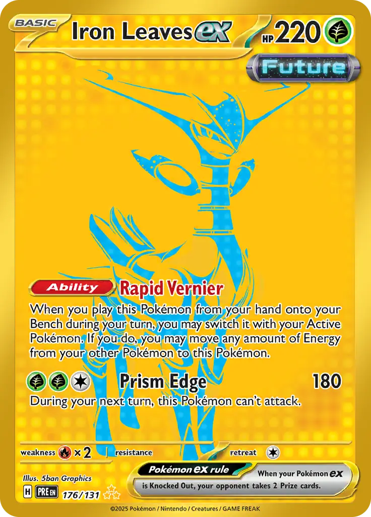 Prismatic Evolutions - 176/131 - Iron Leaves ex (złota)