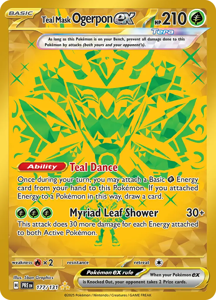 Prismatic Evolutions - 177/131 - Teal Mask Ogerpon ex (złota)