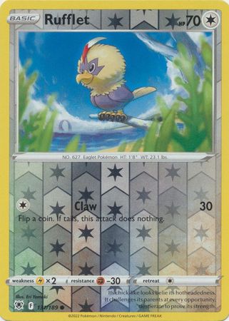 Karta Pokémon - Astral Radiance - 131/189 - Rufflet (Reverse Holo)