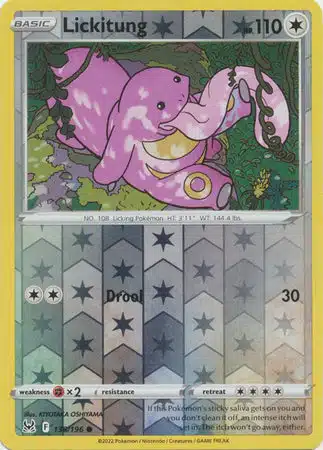 Karta Pokémon - Lost Origin - 138/196 - Lickitung (Reverse Holo)