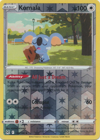 Karta Pokémon - Lost Origin - 149/196 - Komala (Reverse Holo)