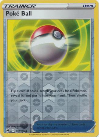 Karta Pokémon - Crown Zenith - 137/159 - Poké Ball (Reverse Holo)