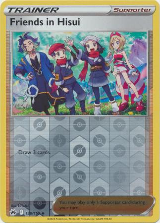 Karta Pokémon - Crown Zenith - 130/159 - Friends in Hisui (Reverse Holo