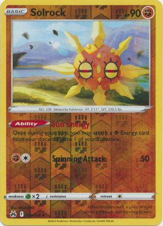 Karta Pokémon - Crown Zenith - 069/159 - Solrock (Reverse Holo)