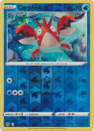 Karta Pokémon - Crown Zenith - 033/159 - Corphish (Reverse Holo)