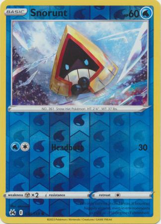 Karta Pokémon - Crown Zenith - 034/159 - Snorunt (Reverse Holo)