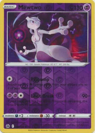 Karta Pokémon - Crown Zenith - 059/159 - Mewtwo (Reverse Holo)