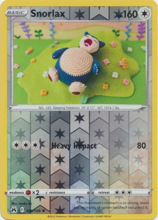 Karta Pokémon - Crown Zenith - 109/159 - Snorlax (Reverse Holo)