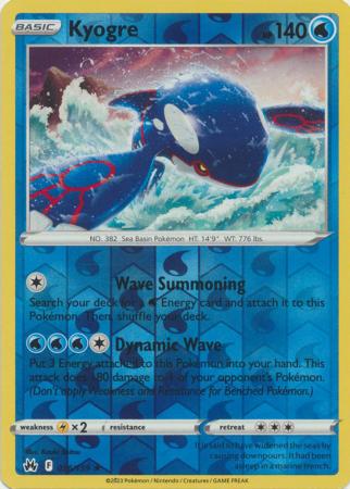 Karta Pokémon - Crown Zenith - 036/159 - Kyogre (Reverse Holo)