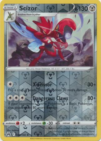 Karta Pokémon - Crown Zenith - 086/159 - Scizor (Reverse Holo)
