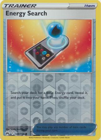 Karta Pokémon - Crown Zenith - 128/159 - Energy Search (Reverse Holo)