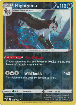 Karta Pokémon - Astral Radiance - 096/189 - Mightyena (Reverse Holo)