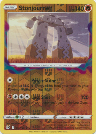 Karta Pokémon - Lost Origin - 111/196 - Stonjourner (Reverse Holo)