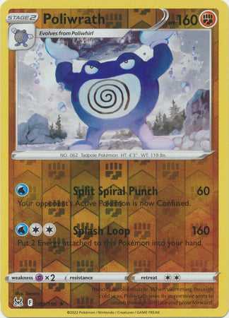 Karta Pokémon - Lost Origin - 085/196 - Poliwrath (Reverse Holo)