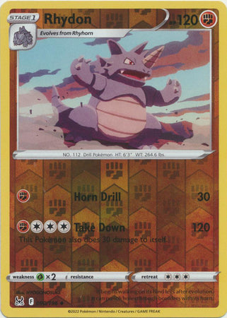 Karta Pokémon - Lost Origin - 090/196 - Rhydon (Reverse Holo)