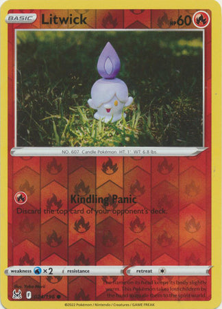 Karta Pokémon - Lost Origin - 024/196 - Litwick (Reverse Holo)