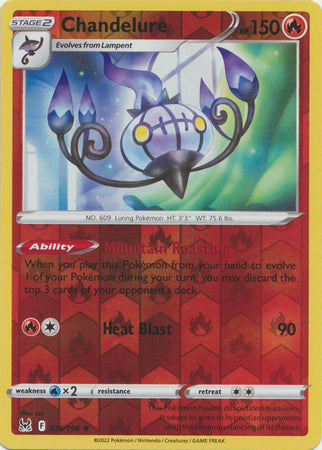 Karta Pokémon - Lost Origin - 026/196 - Chandelure (Reverse Holo)