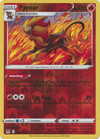 Karta Pokémon - Lost Origin - 029/196 - Pyroar (Reverse Holo)