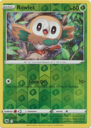 Karta Pokémon - Astral Radiance - 019/189 - Rowlet (Reverse Holo)