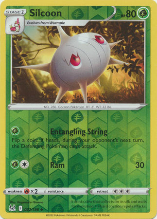 Karta Pokémon - Lost Origin - 007/196 - Silcoon (Reverse Holo)
