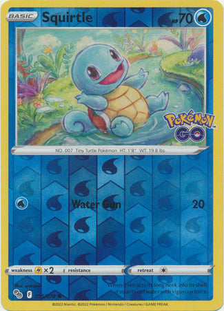 Karta Pokémon - Pokémon GO - 015/078 - Squirtle (Reverse Holo)
