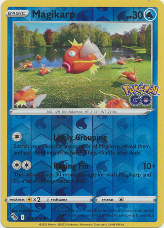 Karta Pokémon - Pokémon GO - 021/078 - Magikarp (Reverse Holo)