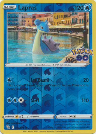 Karta Pokémon - Pokémon GO - 023/078 - Lapras (Reverse Holo)