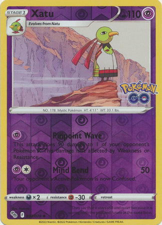 Karta Pokémon - Pokémon GO - 033/078 - Xatu (Reverse Holo)