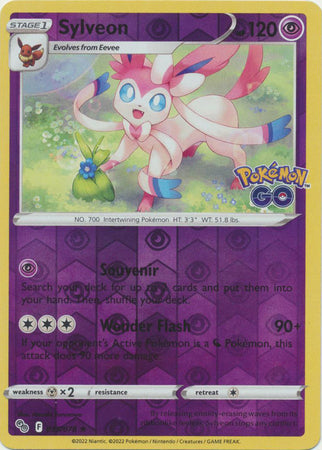 Karta Pokémon - Pokémon GO - 035/078 - Sylveon (Reverse Holo)