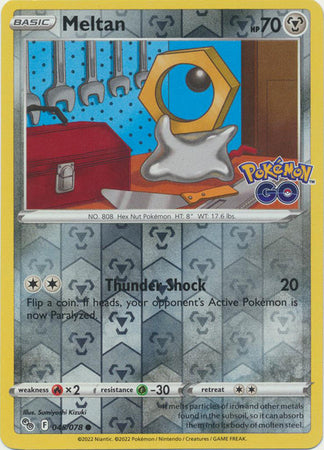Karta Pokémon - Pokémon GO - 045/078 - Meltan (Reverse Holo)