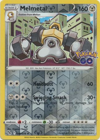 Karta Pokémon - Pokémon GO - 046/078 - Melmetal (Reverse Holo)