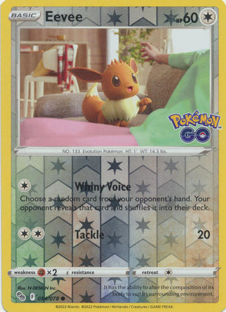 Karta Pokémon - Pokémon GO - 054/078 - Eevee (Reverse Holo)
