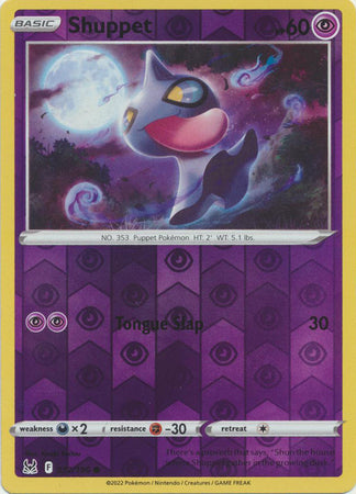 Karta Pokémon - Lost Origin - 072/196 - Shuppet (Reverse Holo)